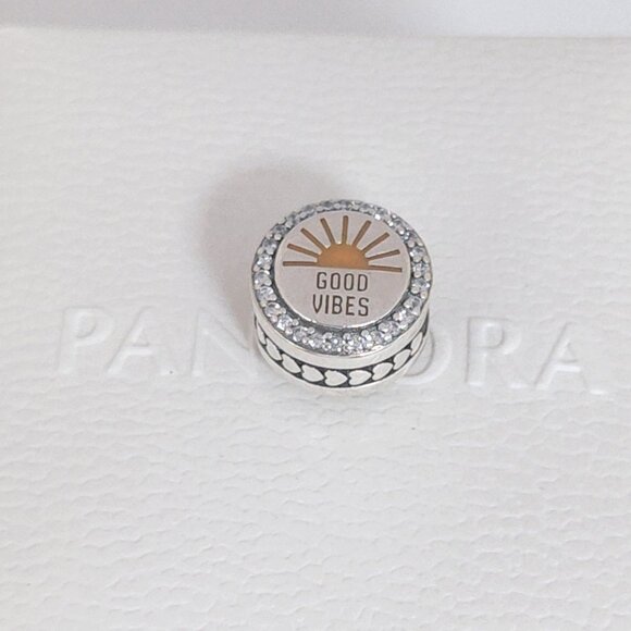 Pandora Good Vibes Exclusive Charm Bead Bracelet Pendant S925 Silver - Picture 7 of 8